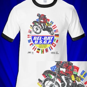 Bel-Ray Motocross Championships 1980 Ringer T-shirt FREE S&H