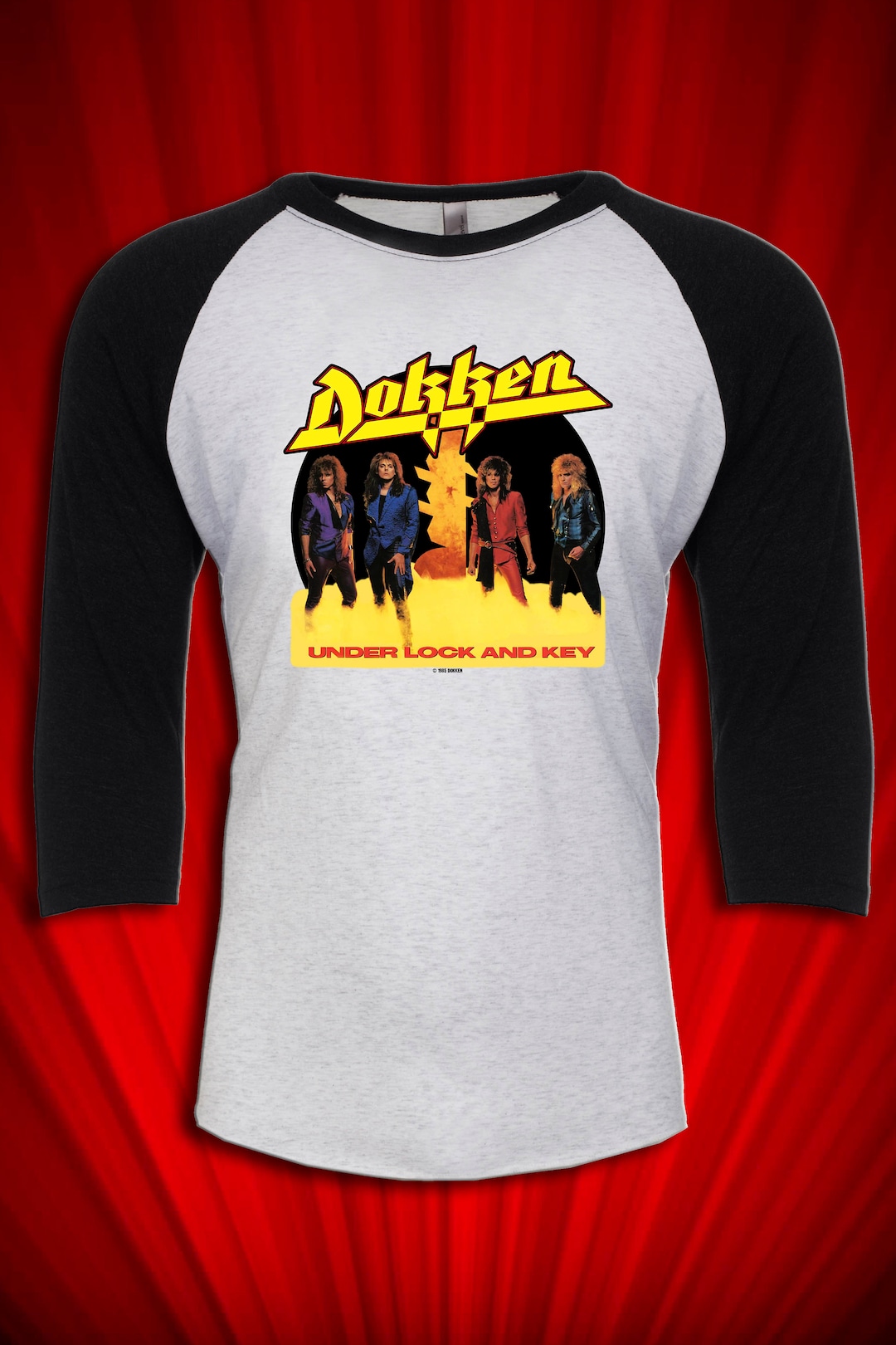 Under Lock and Key 1986 Vintage Tour Jersey T-SHIRT All Hell's