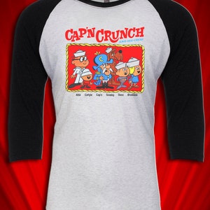 Cap&#39;n Crunch & the Gang Vintage 1980s T-SHIRT FREE ship USA Saturday Morning Cartoons