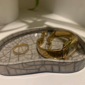 White raku ceramic bowl