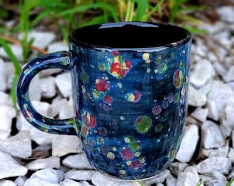 Monets Pond Large 16 Oz Mug, Large Mug, Hand Glazed, Ceramic Pottery Mug, Tea Mug, Coffee Mug, Free Shipping, Unique Gift