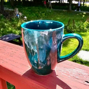 Moss Creek Jumbo 24 Oz Mug, Extra Large Mug, Hand Glazed, Ceramic Pottery Mug, Tea Mug, Coffee Mug