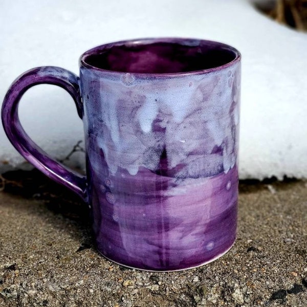 Frosted Purple Jumbo 24 Oz Mug, Extra Large Mug, Crafted, Ceramic Pottery Mug, Tea Mug, Coffee Mug, Unique Gift