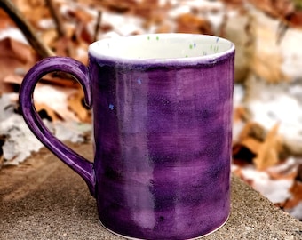 Purple Jumbo 24 Oz Mug, Extra Large Mug, Hand Glazed, Ceramic Pottery Mug, Tea Mug, Coffee Mug, Free Shipping, Unique Gift