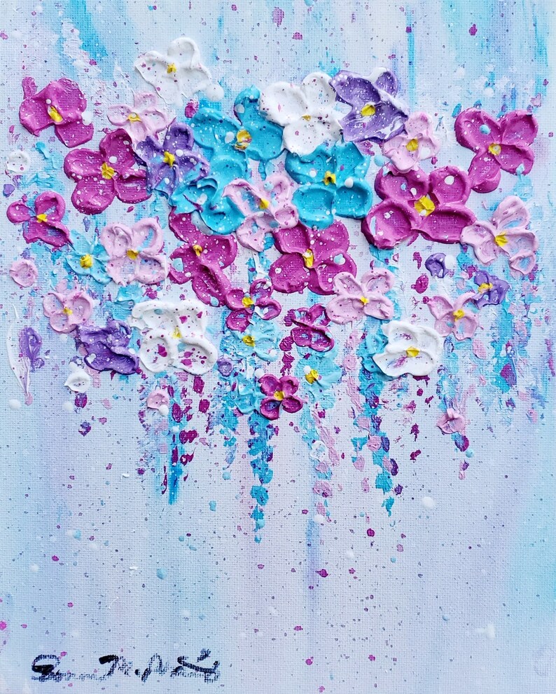 ORIGINAL Acrylic Palette Knife Painting Modernistic One of a Etsy