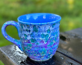 Blue Caprice Wedgewood 20 Oz Mug, Extra Large Mug, Hand Glazed, Ceramic Pottery Mug, Tea Mug, Coffee Mug, Unique Gift