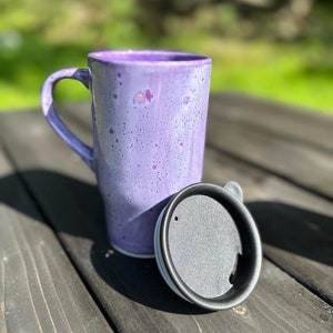 Purple Reign Wisteria 24 Ounce Travel Mug Right Handed for Soups and Beverages Christmas Mother's Day Birthday Gift All Occasion