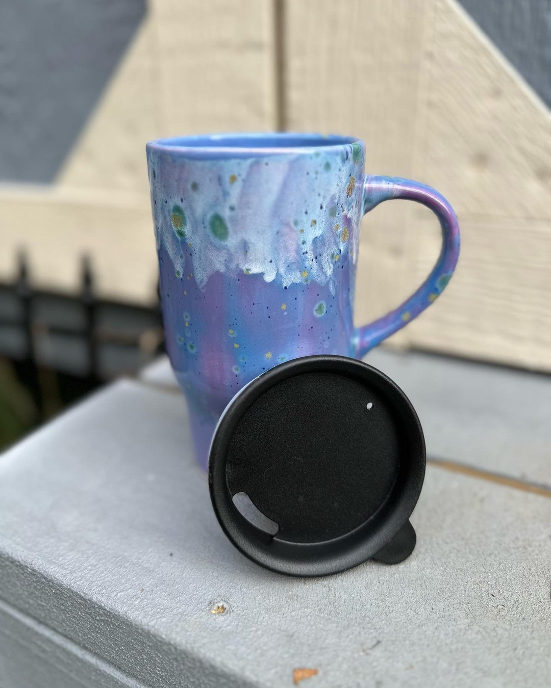 Blue Caprice Wedgewood 24 Ounce Travel Mug for Soups and Beverages Christmas Mother's Day