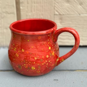 Sassy Red Jumbo 24 Oz Mug, Extra Large Mug, Crafted, Ceramic Pottery Mug, Tea Mug, Coffee Mug