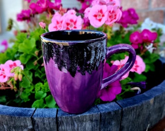 Mystic Purple Jumbo 24 Oz Tasse, extra große Tasse, handgefertigt, Keramik Keramik Tasse, Teetasse, Kaffeebecher, Einzigartiges Geschenk