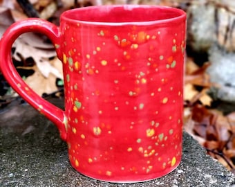 READY TO SHIP! Sassy Red Jumbo 24 Oz Mug, Extra Large Mug, Crafted, Ceramic Pottery Mug, Tea Mug, Coffee Mug