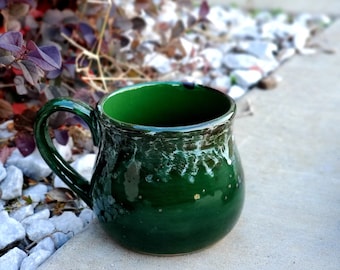 READY TO SHIP! Pagoda Jumbo 24 Oz Mug, Extra Large Mug, Hand Glazed, Ceramic Pottery Mug, Tea Mug, Coffee Mug, Unique Gift