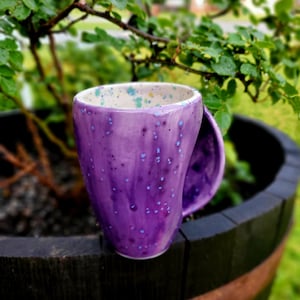 Handwarmer Purple 16 Oz Mug,  Large Mug, Hand Glazed, Ceramic Pottery Mug, Tea Mug, Coffee Mug, Unique Gift