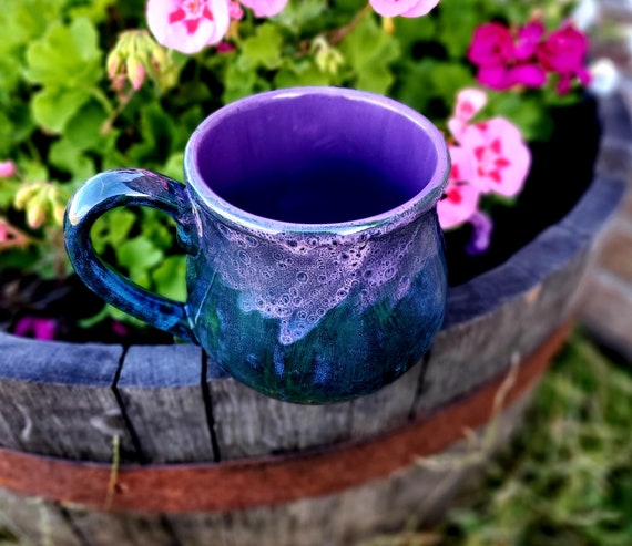 Peacock Purple Jumbo 24 Oz Mug, Extra Large Mug, Hand Glazed, Ceramic  Pottery Mug, Tea Mug, Coffee Mug, Unique Gift 