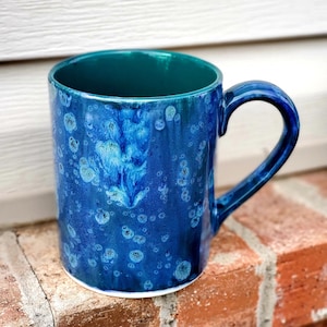 Jade Blue Azure Jumbo 24 Oz Mug, Extra Large Mug, Blue Mug, Hand Glazed, Ceramic Pottery Mug, Tea Mug, Coffee Mug