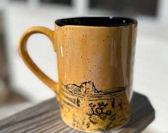 Sand Dune Desert 24 Oz Mug, Extra Large Mug, Hand Crafted, Ceramic Pottery Mug, Tea Mug, Coffee Mug, Unique Gift