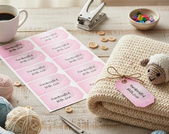 Printable Care Tags for Handmade Items | Knitting Crochet Fiber Art Labels | Digital Download Product Tags for Small Business | Instant PDF