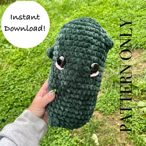 Big Pickle Crochet Pattern PDF | Cute Amigurumi Plushie DIY | Beginner Soft Toy Pattern | Instant Download