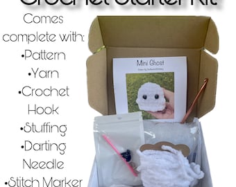 Crochet Starter Kit - Mini Ghost Plush