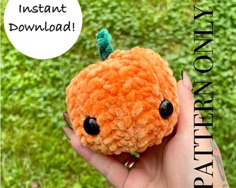 Mini Pumpkin Crochet Pattern PDF | Cute Amigurumi Plushie DIY | Beginner Soft Toy Pattern | Instant Download