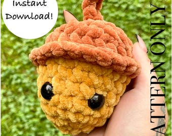 Mini Acorn Amigurumi Crochet Pattern PDF | Cute Fall Plushie DIY | Beginner Autumn Crochet Pattern | Instant Download