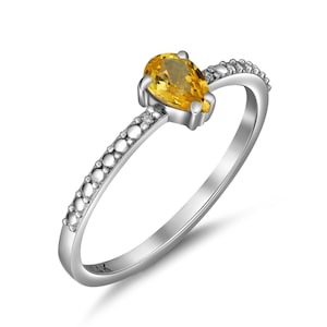 Pear sapphire 14k gold ring/ September birthstone ring/ Genuine sapphire ring/ Sapphire engagement ring/ Minimalist ring/ Stackable ring