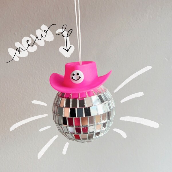 Mini Cowboy Hat Disco Balls Etsy