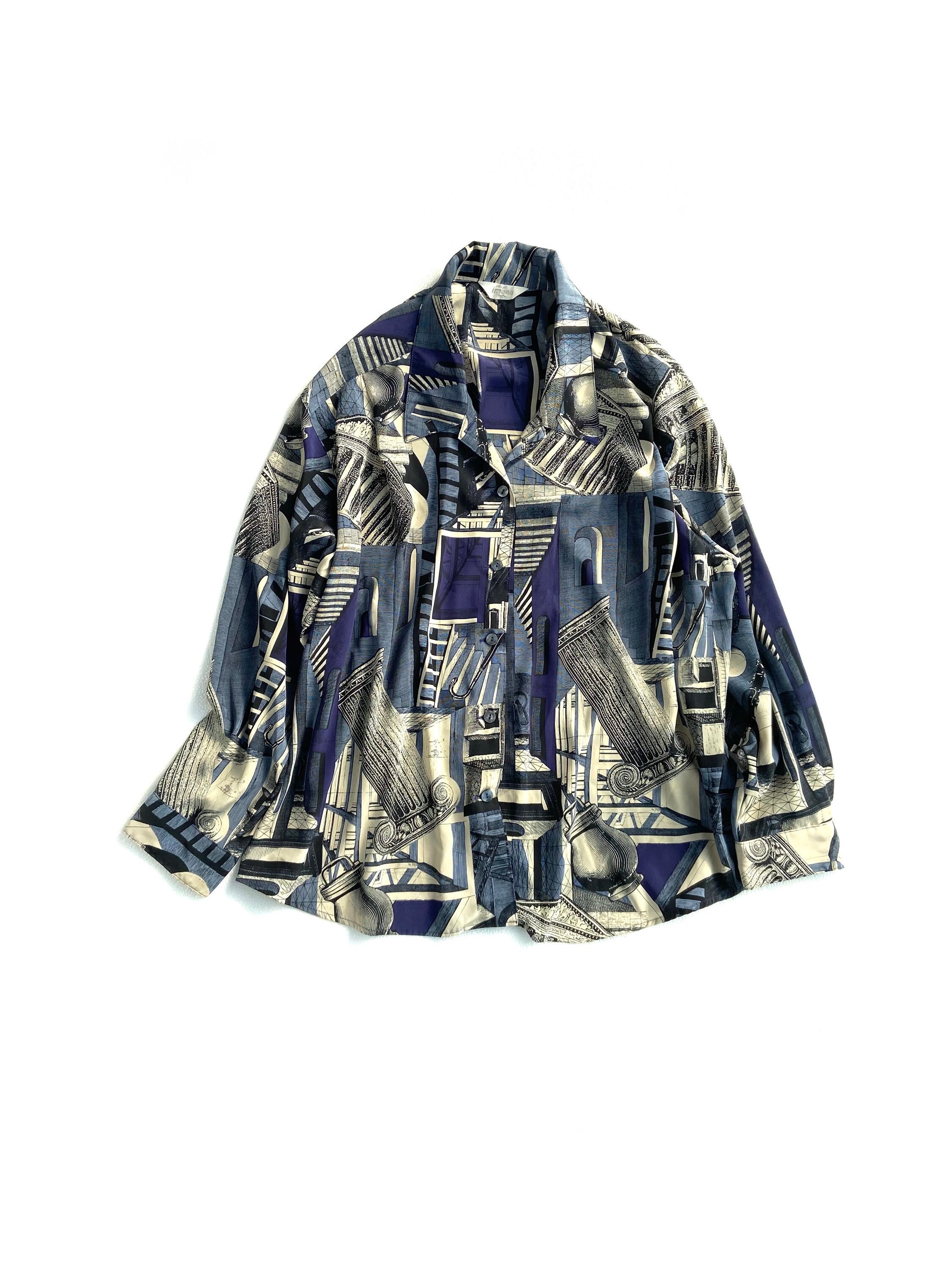 Vintage ancient Greek print buttondown shirt Etsy