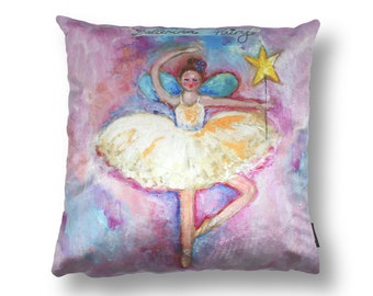 CTI Decorative Cushion Cuddly Pillow Cushion Fairies Fairy Purple 40 x 40 cm NEW 