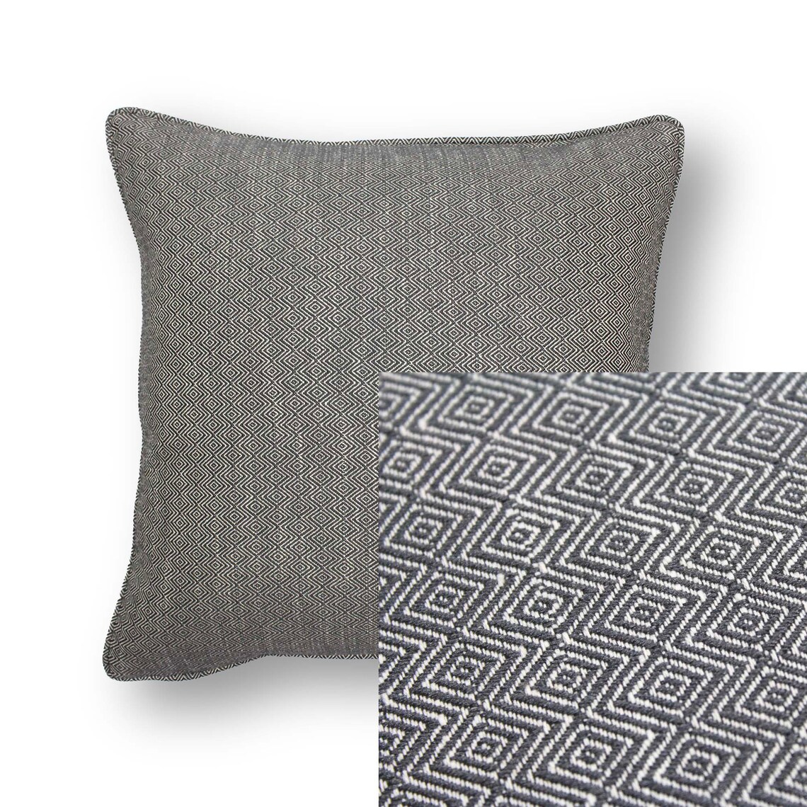 Diamond pattern Cushion cover Geometric cushion Pewter Etsy