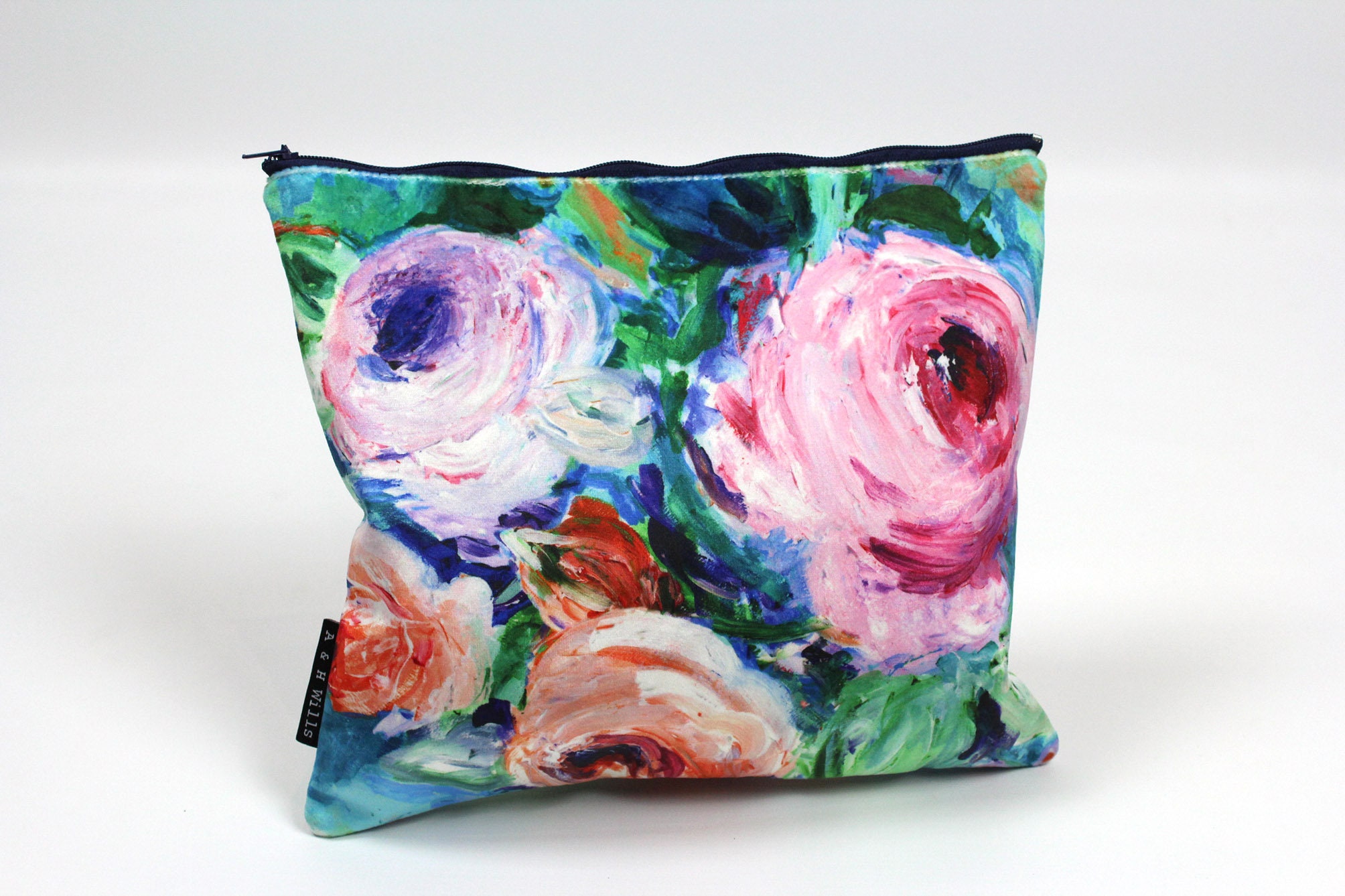 Velvet Pouch Velvet Makeup Bag Velvet Clutch Bag Floral Etsy UK