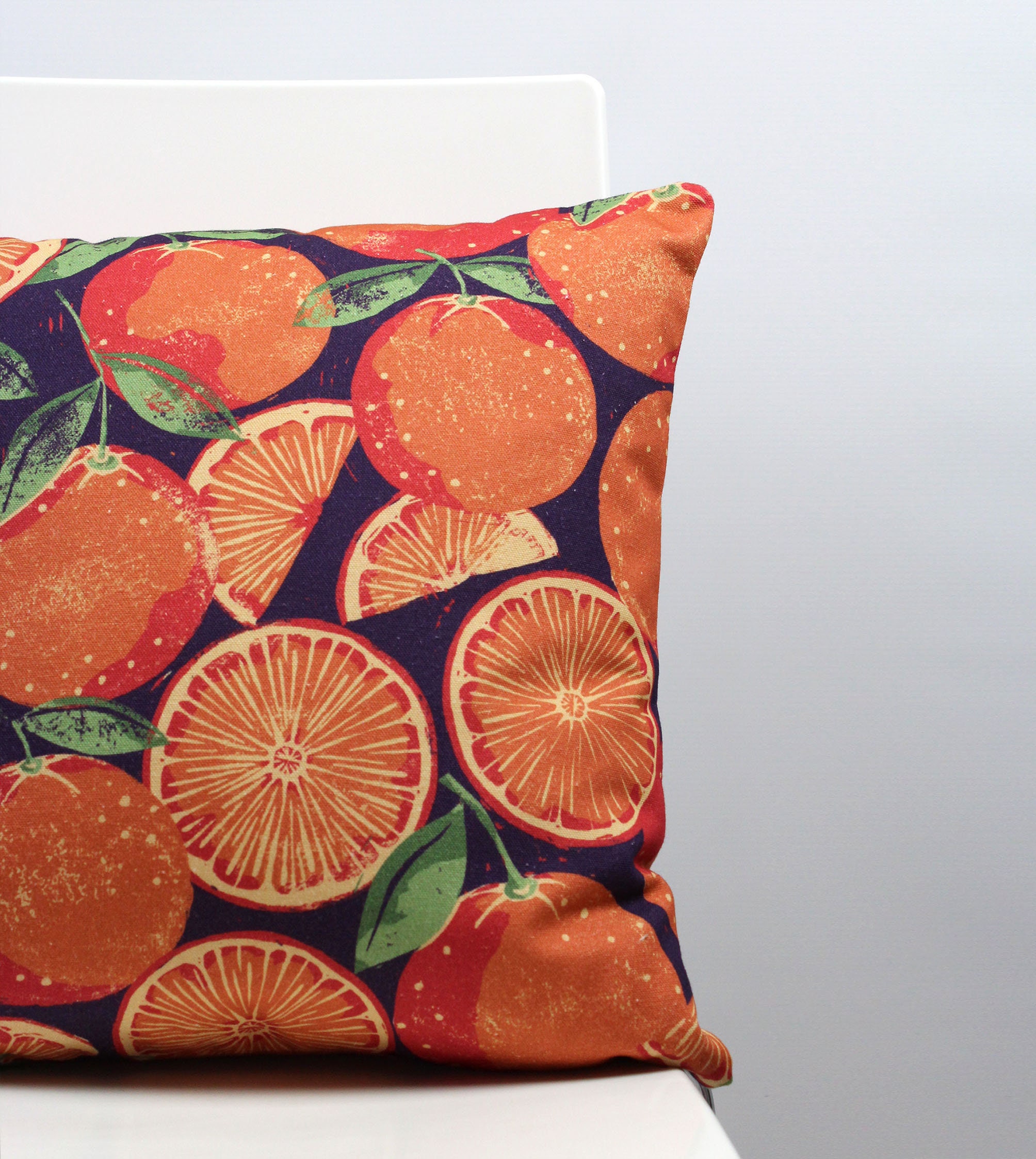 Orange Fruit Cushion Oranges on Pillow Block Printed Etsy UK