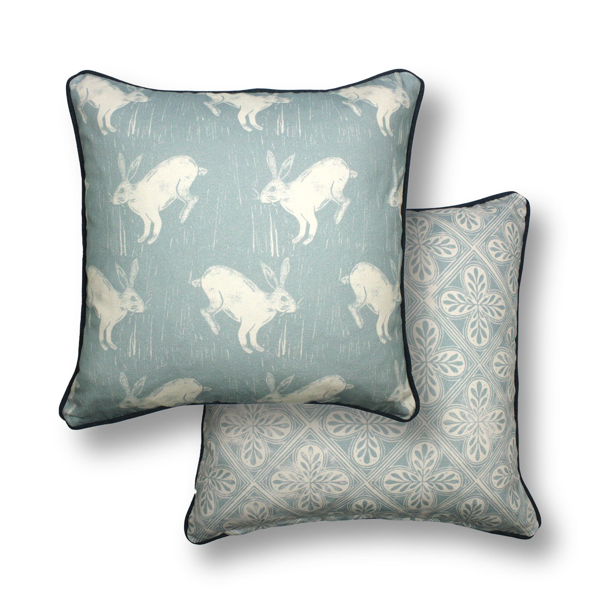 Rabbit Cushion Double sided cushion Sky Blue Bunny Etsy