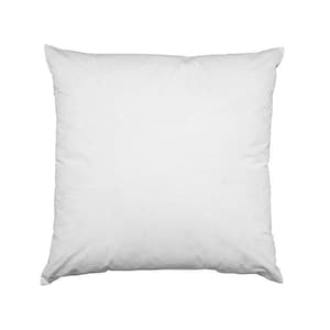 May include: A white pillow with a square shape and a soft, smooth texture.