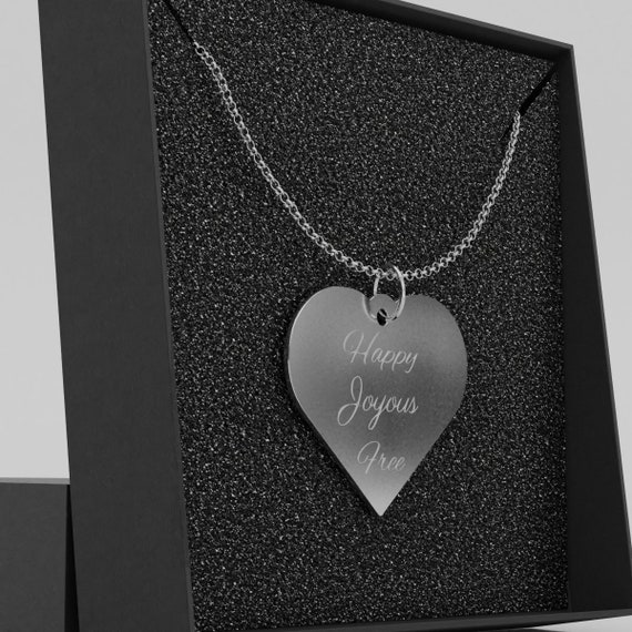 Alcoholics Anonymous Happy Joyous Free Necklace Heart Pendant Etsy