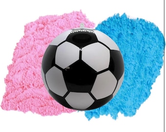 Gender Reveal Soccer Ball, Gender Reveal Soccer Ball with Pink and Blue Powder, Boy or Girl Soccer Ball, Exploding Soccer Ball
