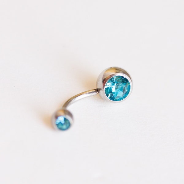 Turquoise Belly Button Ring, Turquoise Belly Earring, Aqua Belly Ring, March Birthstone, Belly Button Piercing, Navel Ring, Navel Piercing