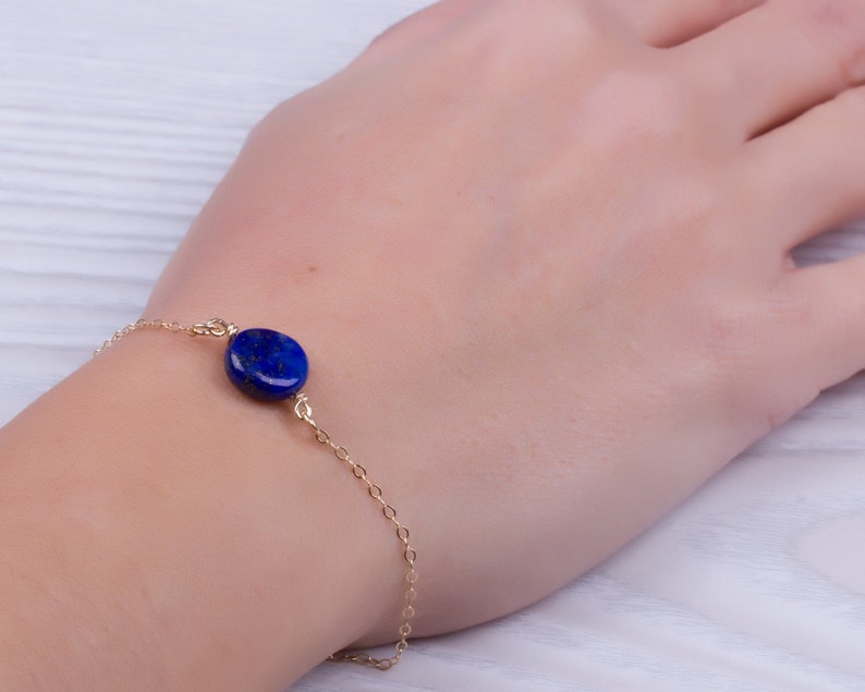 Personalized Bracelet Bridesmaid Bracelet Something Blue Blue Stone Bracelet Lapis Lazuli Bracelet Blue Lapis Bracelet 0044BB