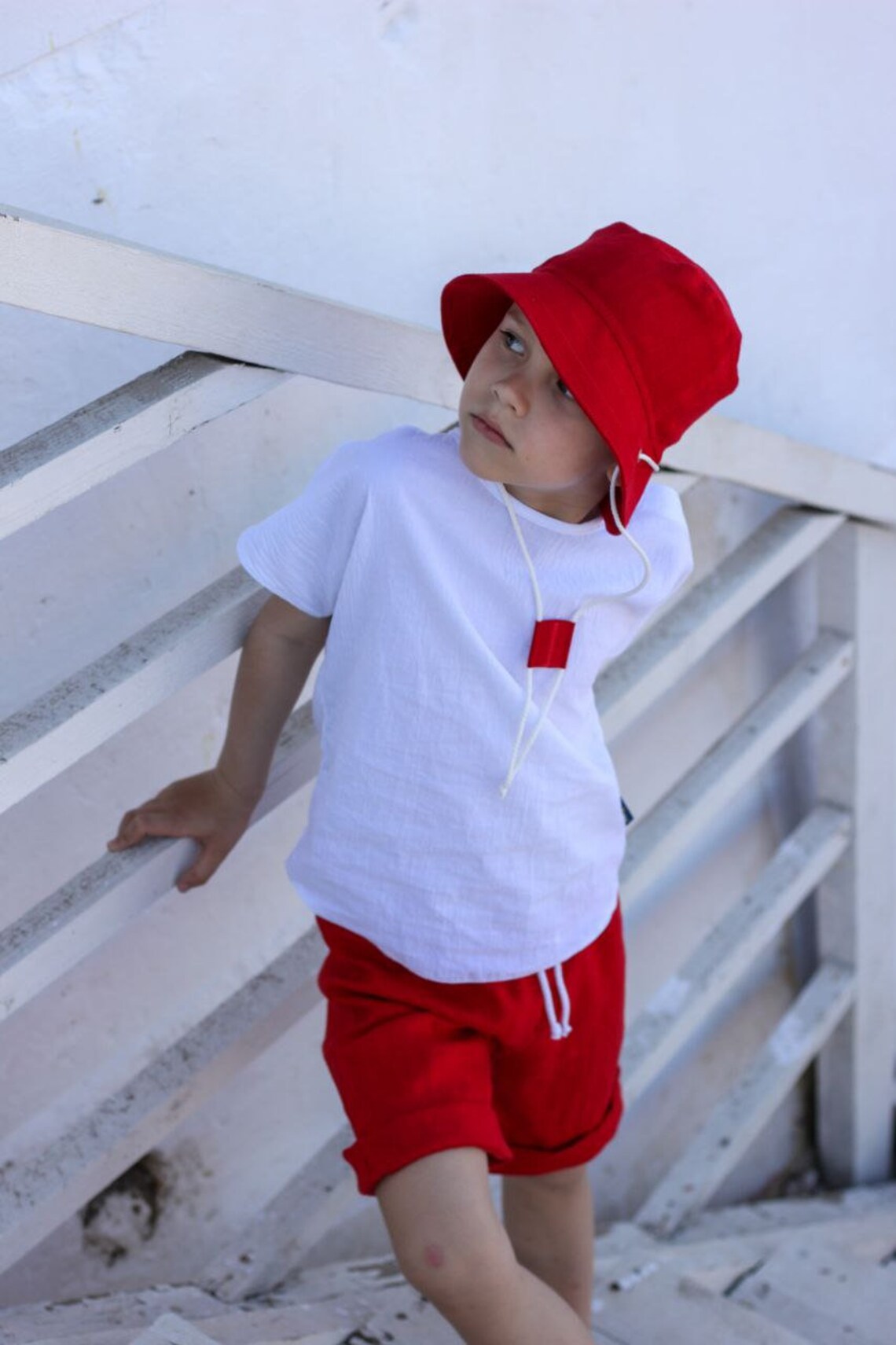Organic Linen Blue Jeans Baby Boy Bucket Hat Toddler Panama Etsy