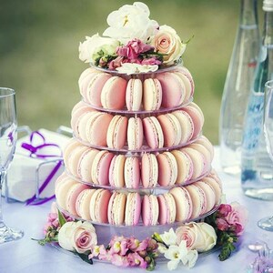 6 Tier Macaron Tower Display Stand for French Macaron Round Macaron Tower Wedding Decoration Ideas image 2