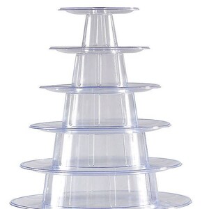 6 Tier Macaron Tower Display Stand for French Macaron Round Macaron Tower Wedding Decoration Ideas image 5