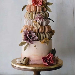 6 Tier Macaron Tower Display Stand for French Macaron Round Macaron Tower Wedding Decoration Ideas image 4