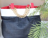 Santa Clara (Quilted lambskin, patent leather and suede market tote)