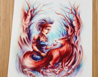 The Pet? - Giclee Art Print, Fox Wall Art