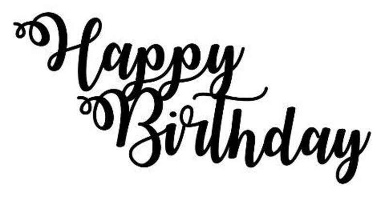 Download Cake topper svg Happy Birthday Cake Topper Happy Birthday | Etsy