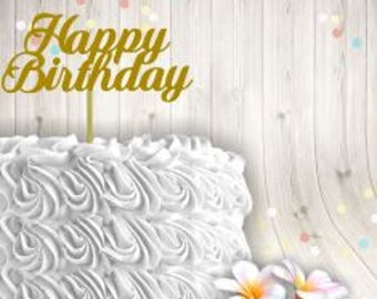 Happy Birthday Cake Topper svg, Happy Birthday Cupcake Topper svg, Happy Birthday, Cupcake, ScrapBooking Digital Download, beginner svg