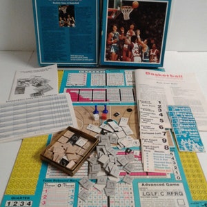 Avalon Hill Sports Illustrated Basketball Strategy Board Game 1974