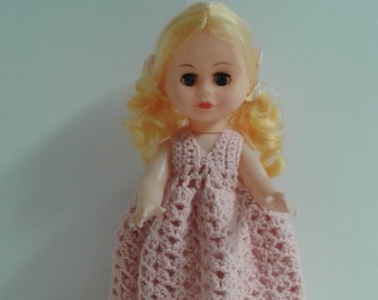 Poupée vintage en plastique, corps endormi, yeux bleus, cheveux enracinés 9,5 pouces
