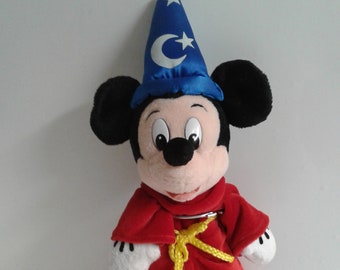 Disney Parks Fantasia Peluche Topolino 14" Stregone Mago Magico