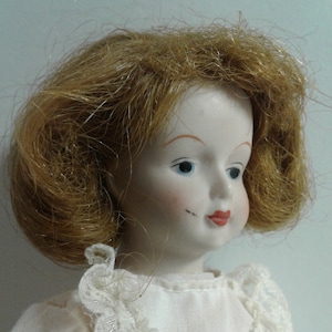 Vintage ZASAN Porcelain Doll - Cloth Body, Bisque Porcelain